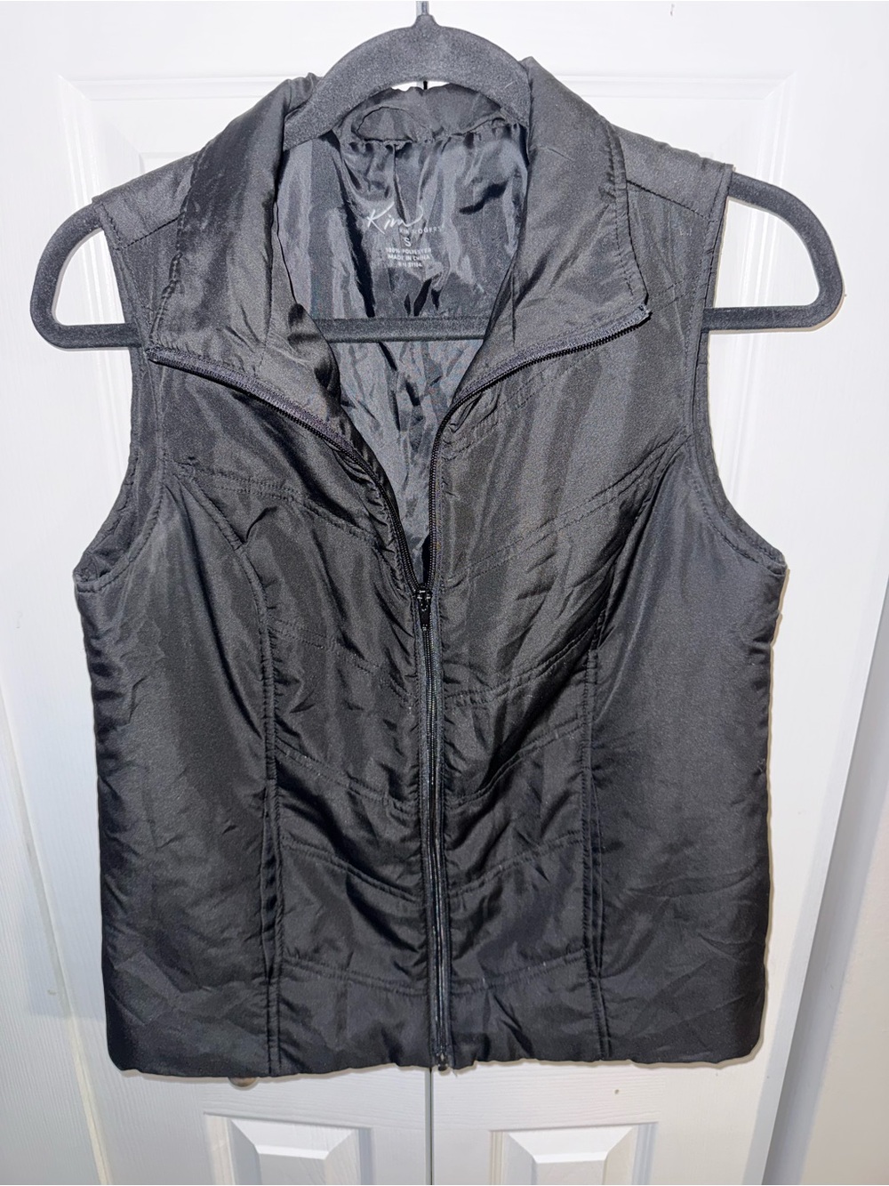 Kim Rogers Black Quilted Sleeveless Vest